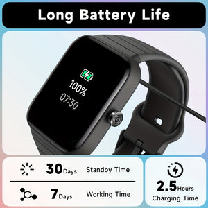 1 PC Smart Watch For Women Men, 1.8" Fitness Tracker With Answer/Make Calls, 100 Sport Modes, Fitness Watch Compatible Android IPhone - Stereotech