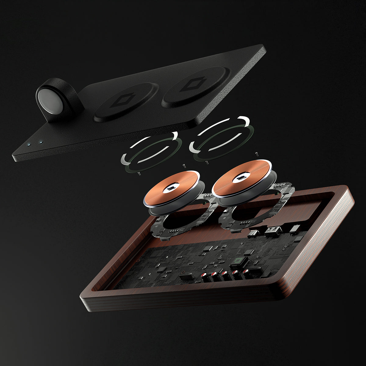 Single-Coil MagSafe Oak Wireless Charger - Stereotech