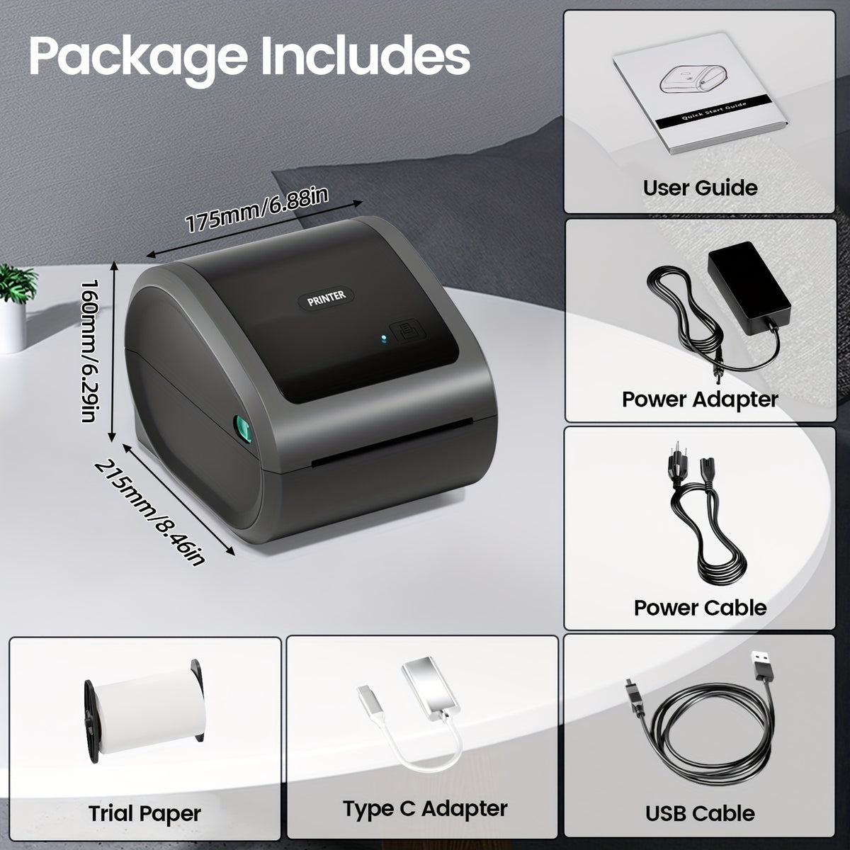 Itari Shipping Label Printer - Wireless Thermal Label Printer For Shipping Packages & Small Business - 4X6 Thermal Shipping Label Printer Compatible With IPad IPhone And Android