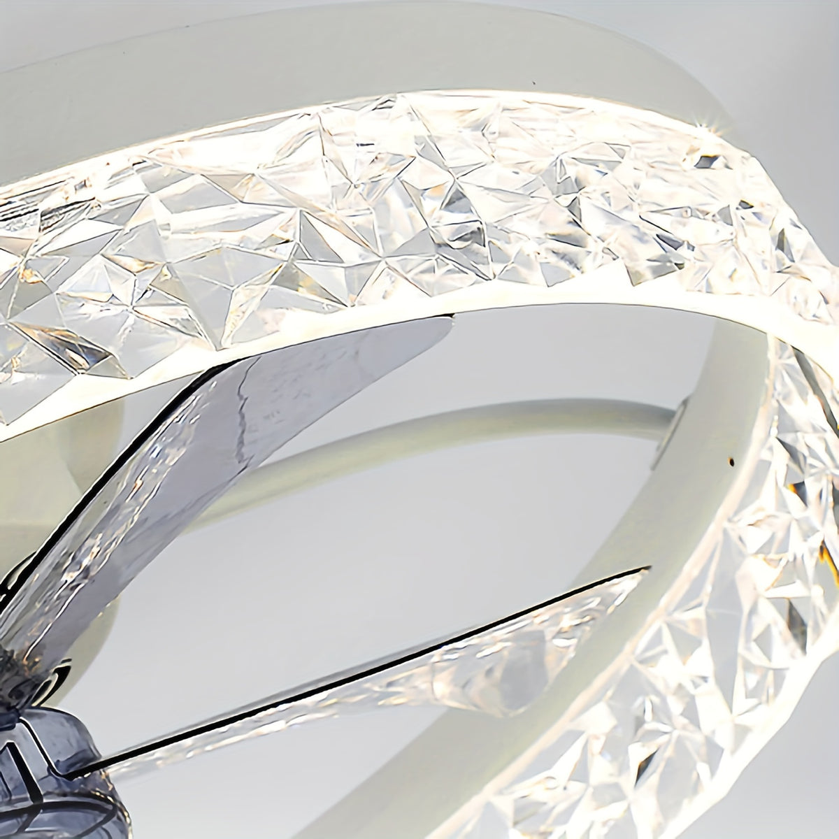 Modern LED Ceiling Fan With Remote Control - 3 Color Lighting, Dimmable &amp; Energy-Efficient, Perfect For Living Room, Office, Cafe, Bedroom, Kitchen