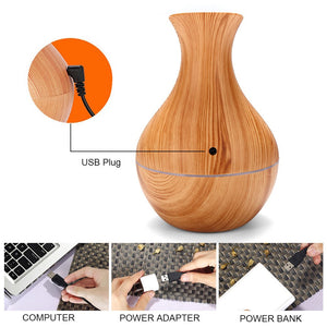 LED Ultrasonic Aromatherapy Essential Oil Diffuser - Stereotech