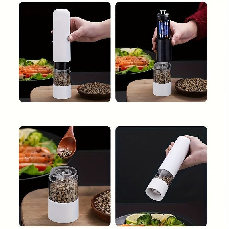 Electric Salt and Pepper Grinder Set - Automatic Spice Mill with Adjustable Coarseness - Perfect for Cooking &amp; BBQs!