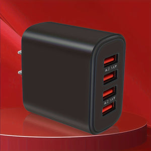 4-Port Fast Charging Cube - Wall Charger with Wide Compatibility for iPhone 14/13/12/11 Pro Max/10/SE/X/8 Plus and Samsung Galaxy S22/S21/S20 - Compact Power Block Charging Box Brick with Safe and Efficient Charging