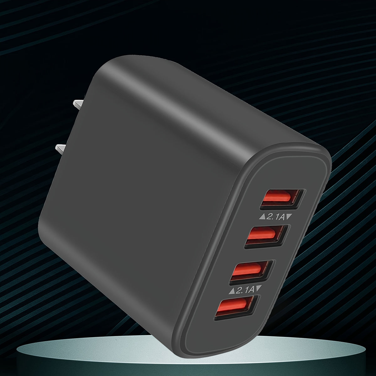 4-Port Fast Charging Cube - Wall Charger with Wide Compatibility for iPhone 14/13/12/11 Pro Max/10/SE/X/8 Plus and Samsung Galaxy S22/S21/S20 - Compact Power Block Charging Box Brick with Safe and Efficient Charging