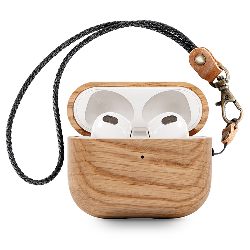 Back Cover Solid Wood Bluetooth Earphone Case - Stereotech