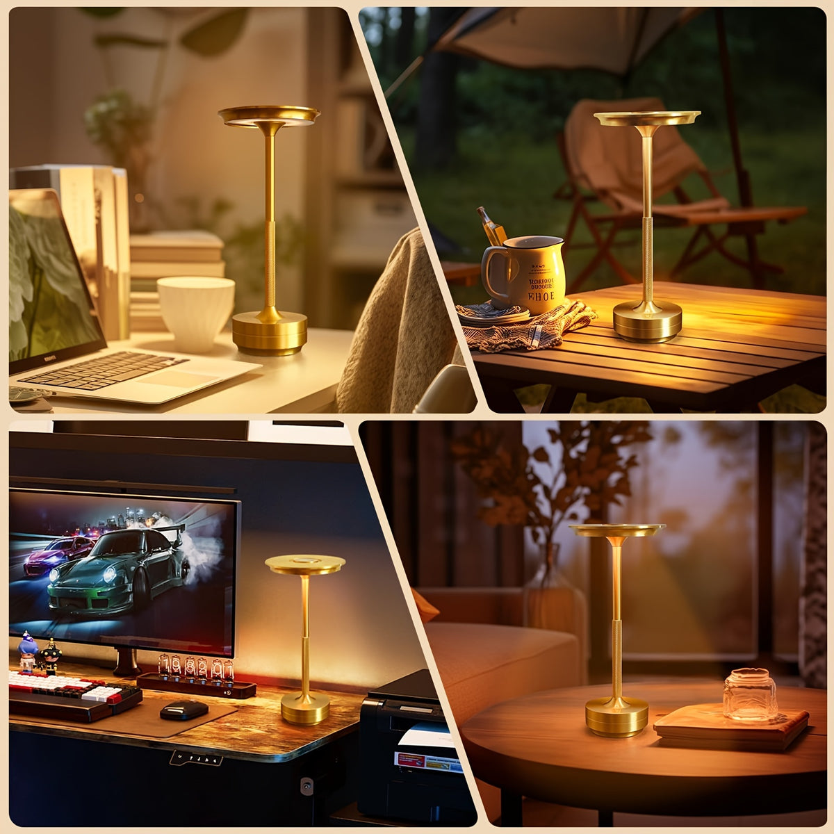 Touch-Sensitive LED Reading Lamp - Rechargeable, Wireless, Dimmable, and Adjustable - Perfect for Bedroom, Restaurant, Hotel, Bar, and Office Decor