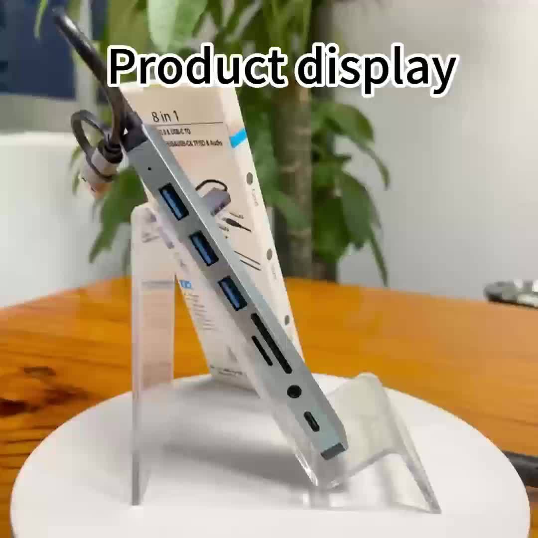 8-Port USB C Hub - Expand Your Laptop&#39;s Capabilities with USB 3.0, USB 2.0, Micro SD/TF Card Reader, Microphone/Audio, and More - Ideal for MacBook Pro, iMac, iPad Pro, and Other USB-C Devices