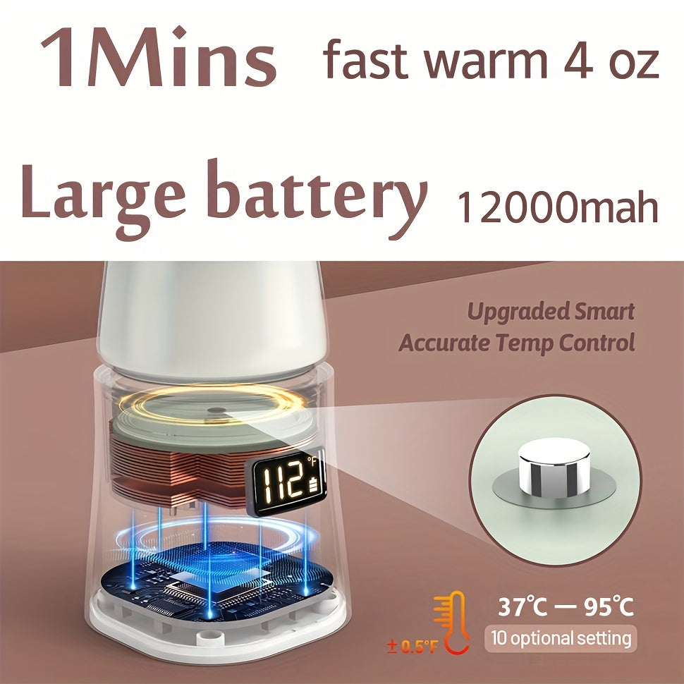 Portable Multifunctional Wireless Milk Warmer With Intelligent Heating Cup And Constant Temperature Cup