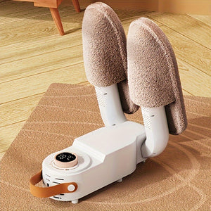 Portable 2-Hour Timer Boot & Shoe Dryer/Warmer - Space-Saving, Odor Eliminator, Auto Shut-Off, Fits All Footwear (US Plug)