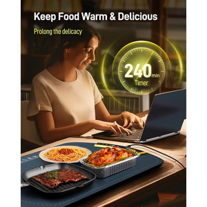 COLDFILL Electric Warming Tray - Foldable Food Warming Mat With 8 TEMP Setting, Full-surface Heat In 5s, 4 Hours Auto-off, Easy To Clean With Nano-Material, For Buffet, For Party, For Gathering