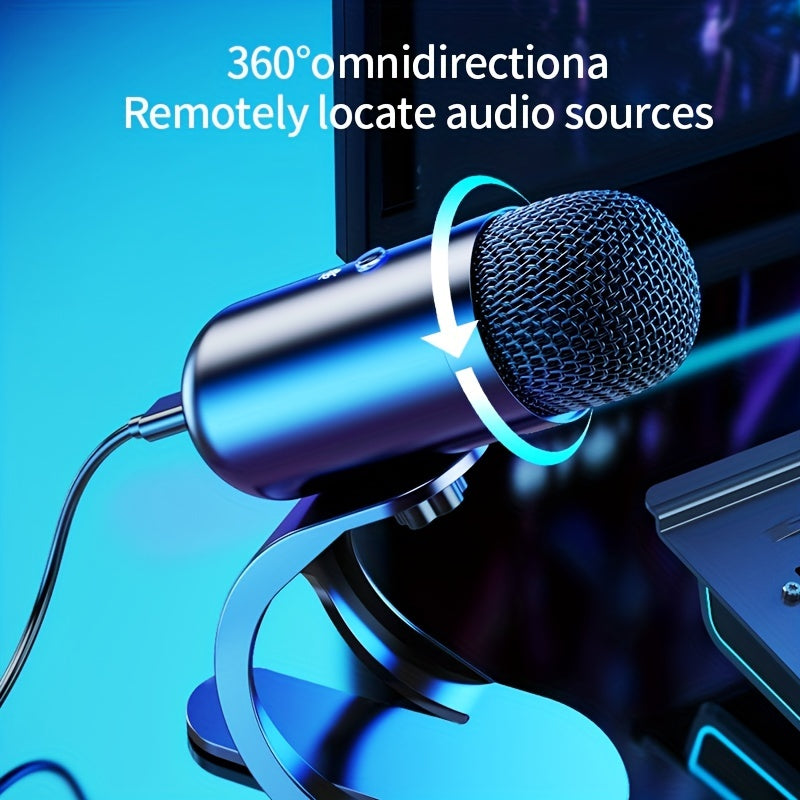 Professional USB Microphone Kit - Seamless Plug &amp; Play Studio Sound, Optimized for E-sports &amp; Singing, Crystal-Clear Voice Capture - Versatile Computer Microphone