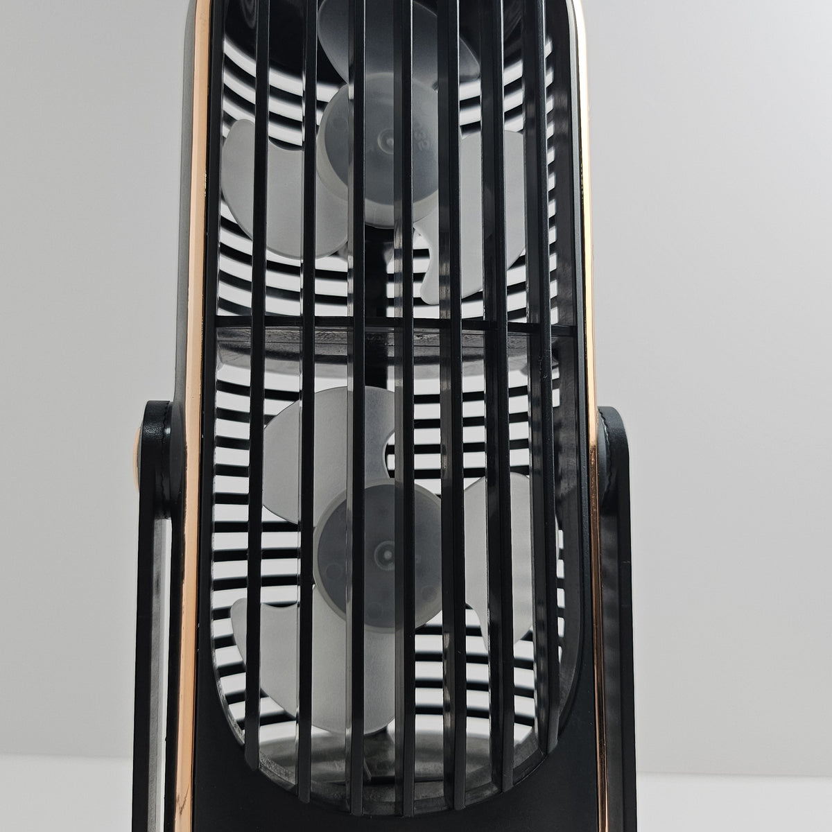 1pc USB Rechargeable Desktop Tower Fan with 5-Speed Adjustable Control, 1200mAh Lithium Battery, 720° Oscillating, Strong Wind Cooling Fan for Home, Office, and Travel