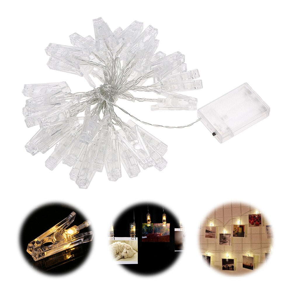 5M LED Photo Clip Holder String - Stereotech