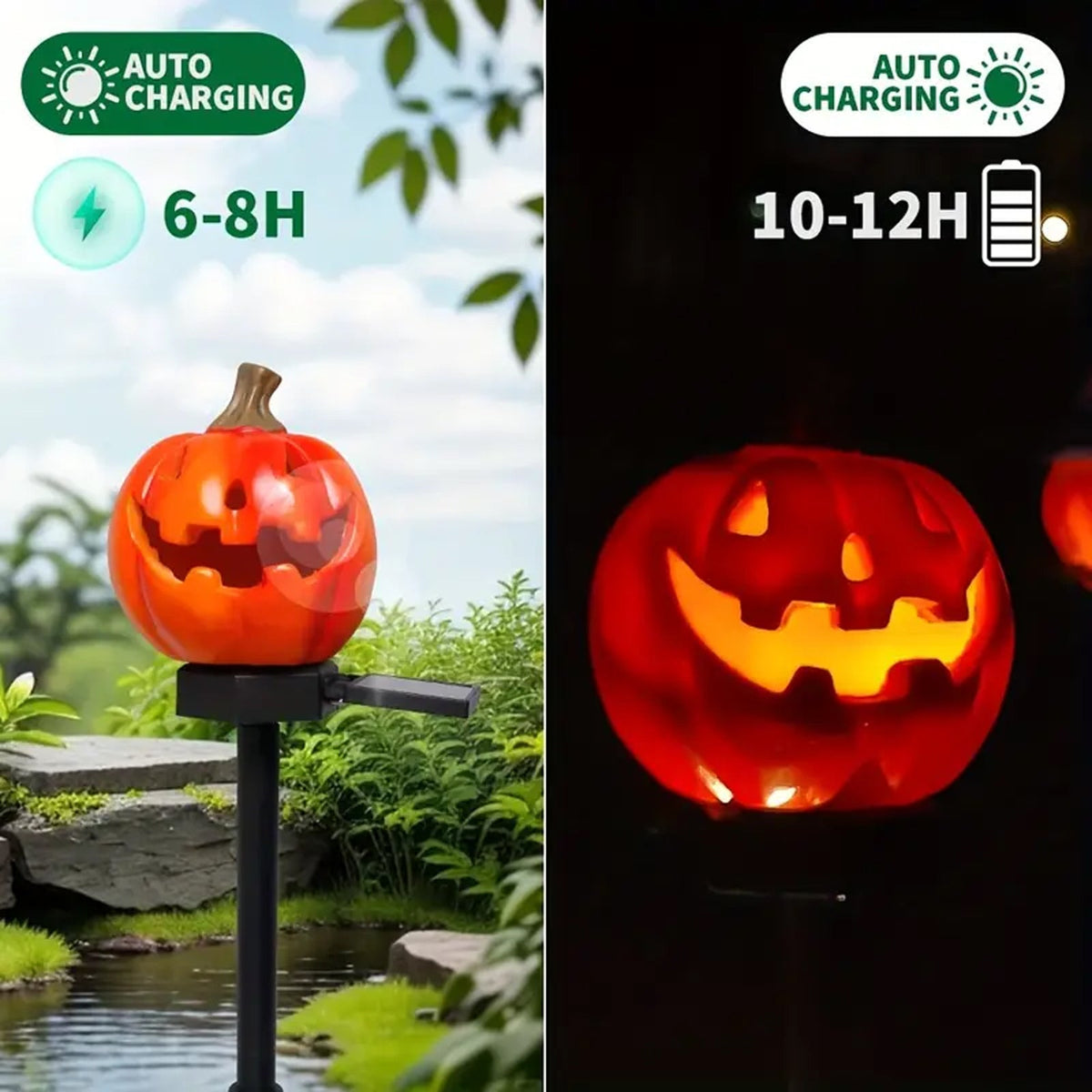 Solar Pumpkin Lights Halloween Decorations Pathway Lights Outdoor