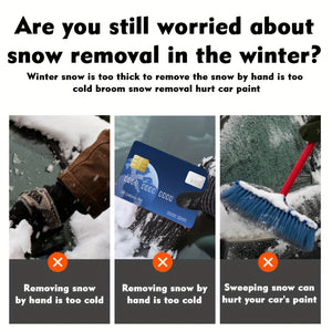 12V Heated Snow Shovel for Car with Plug-In Operation, Multi-Functional Winter Snow Removal Tool, ABS Construction, Safe for Vehicle Paint, Efficient Handheld Snow Brush