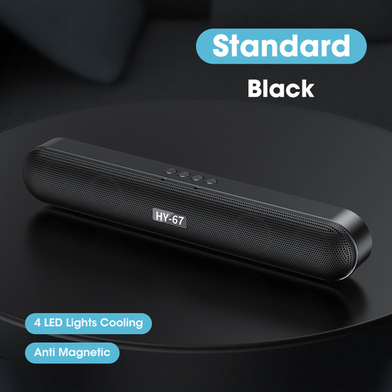 Computer Soundbar Desktop Bluetooth Speakers Rechargeable 6D Deep Bass Stereo Subwoofer AUX Wired for Laptop PC TV Loudspeaker
