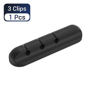 Cable Organizer Silicone USB Cable Winder Desktop Tidy Management Clips Cable Holder for Mouse Keyboard Headphone Wire Organizer