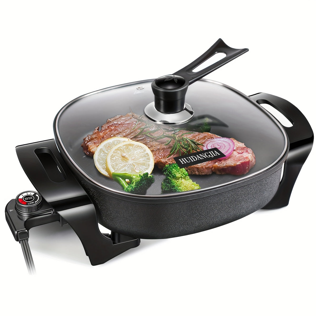 Upgrade Your Kitchen With This Premium Electric Skillet - Non Stick, Glass Lid &amp; 1360 Watts