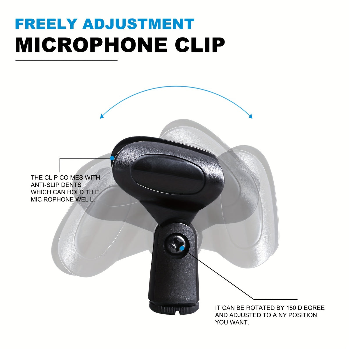 Condenser Instrument Microphone Drum Shaped Instrument Megaphone With Clamp Mount Cardioid Mic For Stage Performance