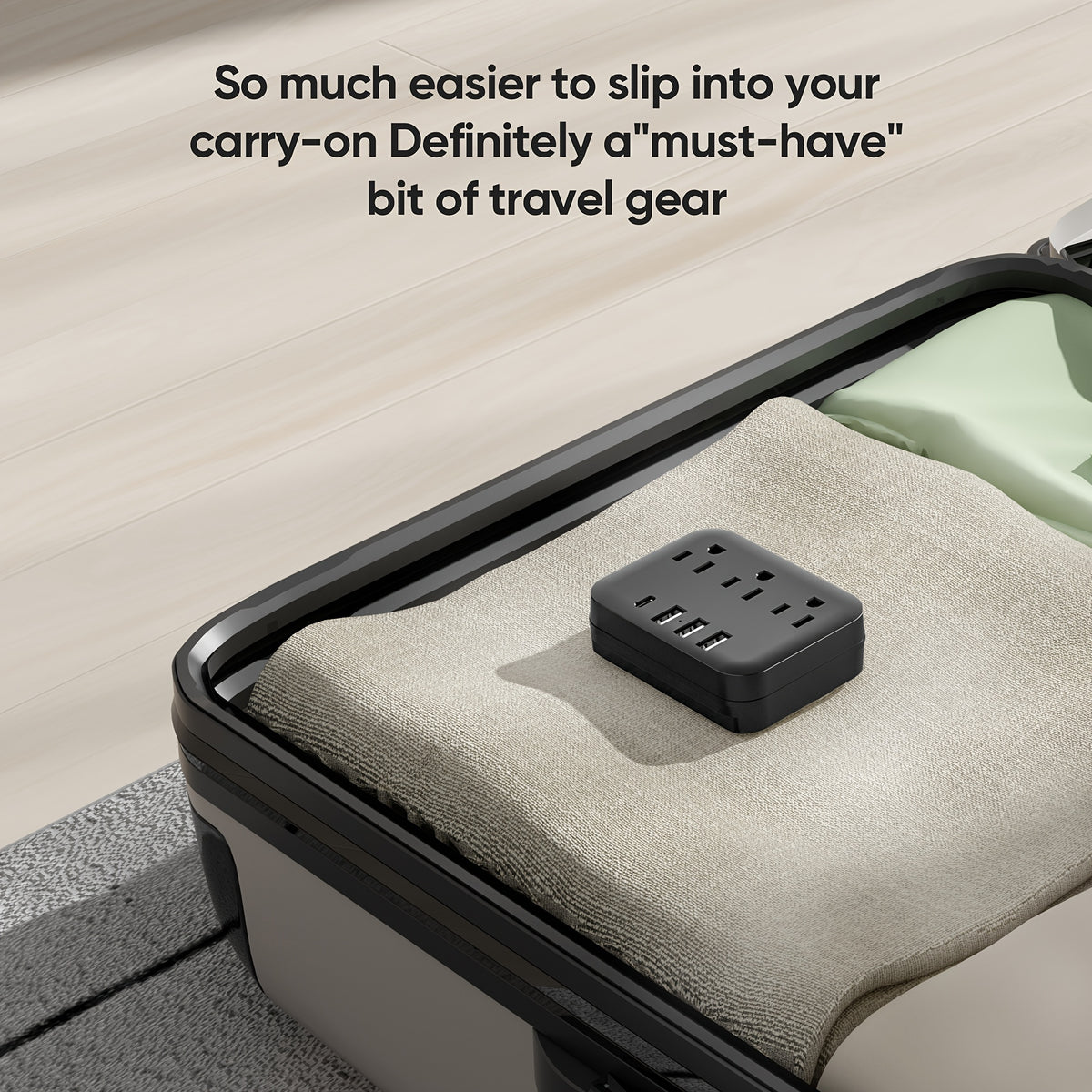 7-in-1 Multi Plug Outlet Extender With USB, Electrical Wall Outlet Splitter With 4 USB Ports (1 USB C) And 3 Outlet, Wall Charger Adapter Power Strips For Office, Bedside, Travel