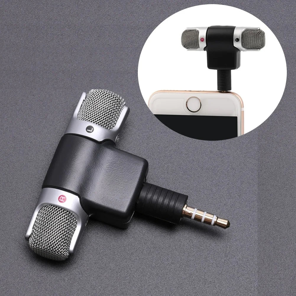 Mini 3.5Mm Jack Microphone Stereo Mic for Recording Mobile Phone Studio Interview Microphone for Smartphone