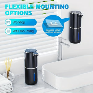 Contactless Wall-Mounted Soap Dispenser: 380mL Capacity, USB Charging, and Automatic Sensing, Halloween, Christmas Decorations
