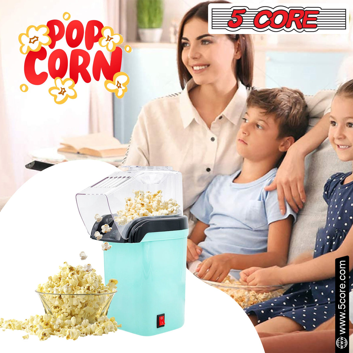 5Core Hot Air Popcorn Machine - Stereotech