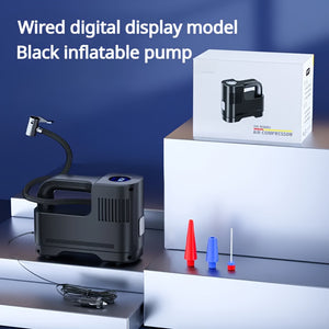 1pc Portable Air Compressor Pump, Corded Digital Tire Inflator, Car Air Pump, For Car Motorcycle LED Lights Tire Inflator