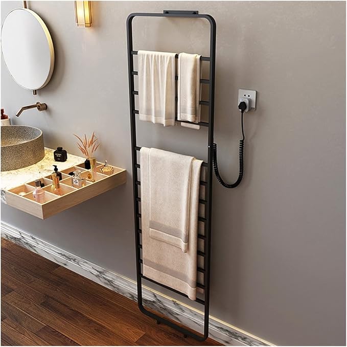 Bathroom fittings Electric heated towel rack, No Drilling.Stainless steel Sterilizing Smart towel dryer,towel warmer. - Stereotech