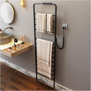 Bathroom fittings Electric heated towel rack, No Drilling.Stainless steel Sterilizing Smart towel dryer,towel warmer. - Stereotech