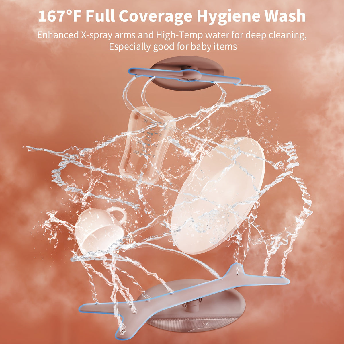 AIRMSEN 9 Programs Portable Countertop Dishwasher With 5L Built-in Water Tank, 14.6&quot; Wide Mini Dishwasher Upgrade Self-cleaning Washing, 24H Delay Start And Energy-saving, For Apartments &amp; RVs, White