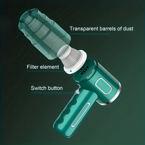 Upgraded Version, Portable Cordless Hand-held Vacuum Cleaner, Cyclone Suction Wireless Vacuum Cleaner. Echargeable Strong Suction Vacuum Cleaner Suitable For Cars/Offices/Homes - Stereotech