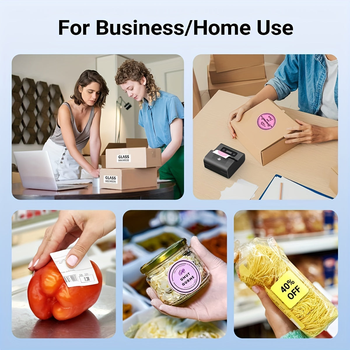Phomemo M221 Wireless Label Printer - Versatile Barcode &amp; Logo Printing for Phones, PCs | Ideal for Home, Office, Retail, Small Businesses