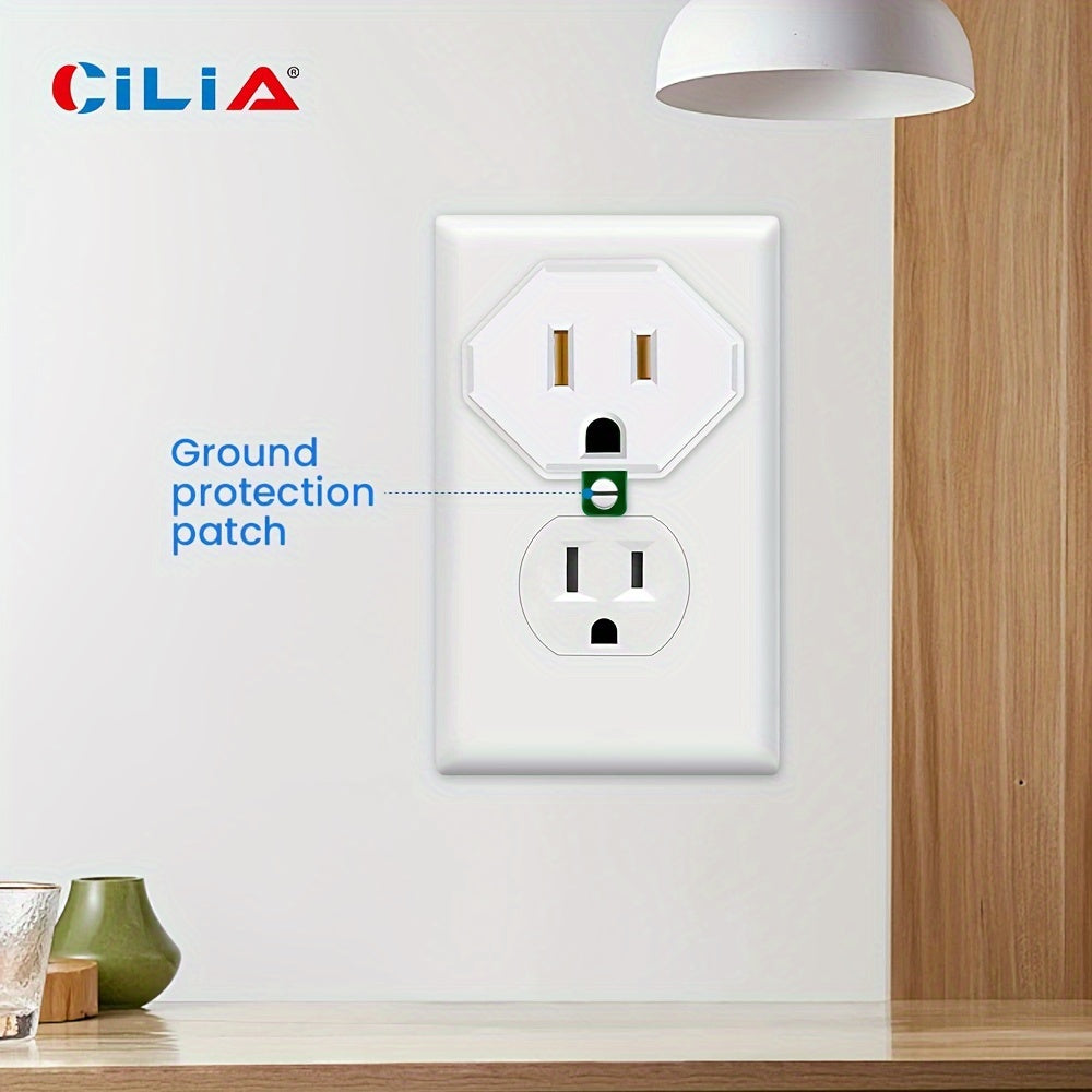 2/4pcs 3-Prong To 2-Prong Outlet Adapter - Portable &amp; Polarized 3 Pin To 2 Pin Grounding Converter Socket, Wall Outlet Plug Connector For Electrical, Household, Industrial, ETL Listed, White, 125V/15A