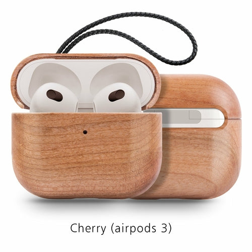 Back Cover Solid Wood Bluetooth Earphone Case - Stereotech