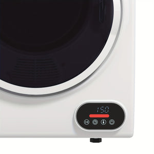 850W 9lbs Electric Portable Compact Laundry Clothes Dryer, 1.5 Cu.ft Portable Tumble Dryer With Stainless Steel Drum, For Apartment, Home, White