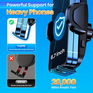 Car Phone Holder Mount, Upgraded Handsfree Stand, Phone Holder For Car Dashboard, Compatible With IPhone Samsung Android - Stereotech