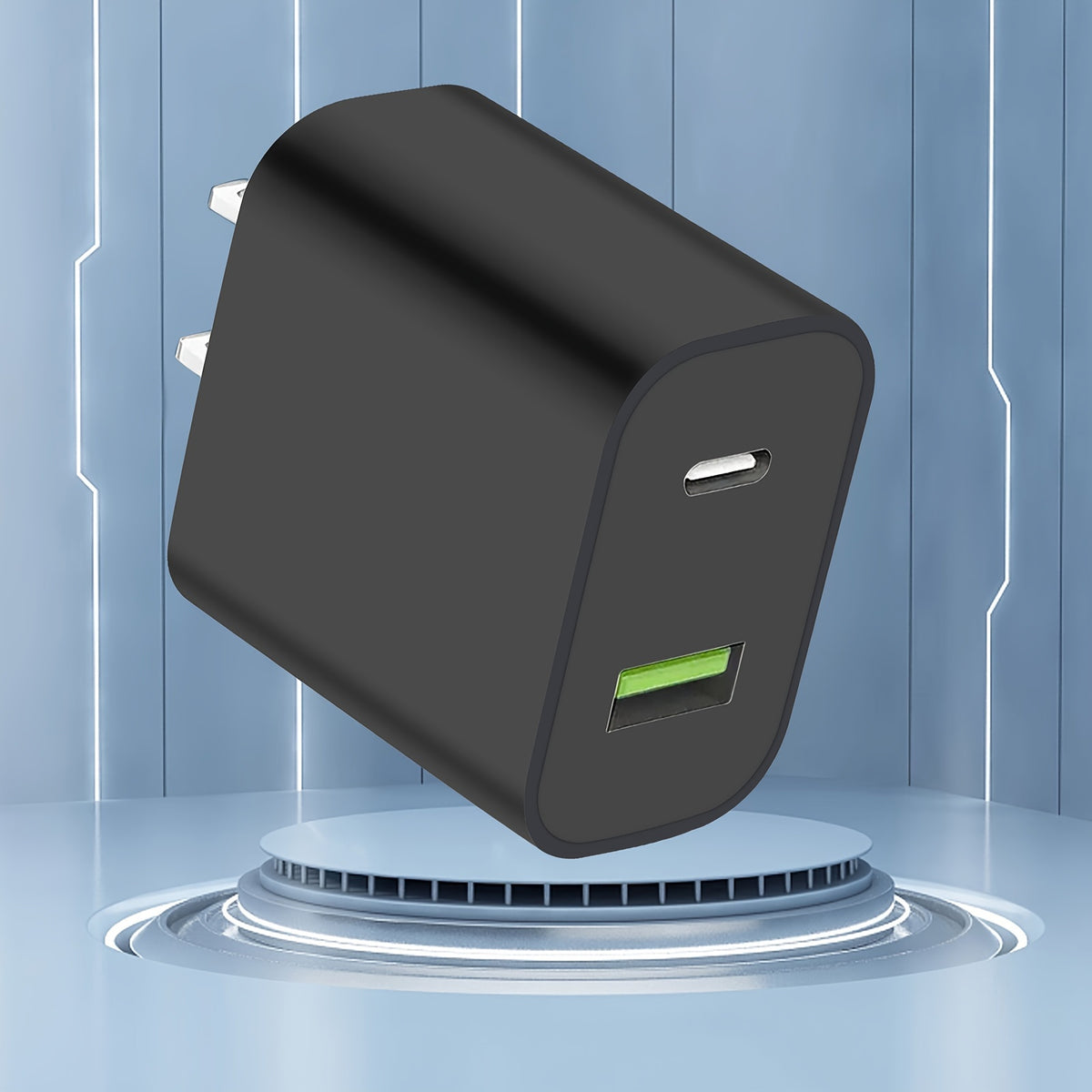 USB C Wall Charger Block, Dual Port Power Delivery Fast Type C Charging Block Plug Adapter 20W