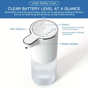 Contactless Wall-Mounted Soap Dispenser: 380mL Capacity, USB Charging, and Automatic Sensing, Halloween, Christmas Decorations