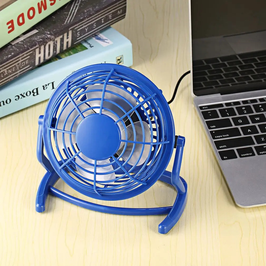 Mini USB Desktop Table Fan 360° Rotation Personal Fan Strong Wind Silent Portable Summer Cooling Fan for Office Bedroom Supplies