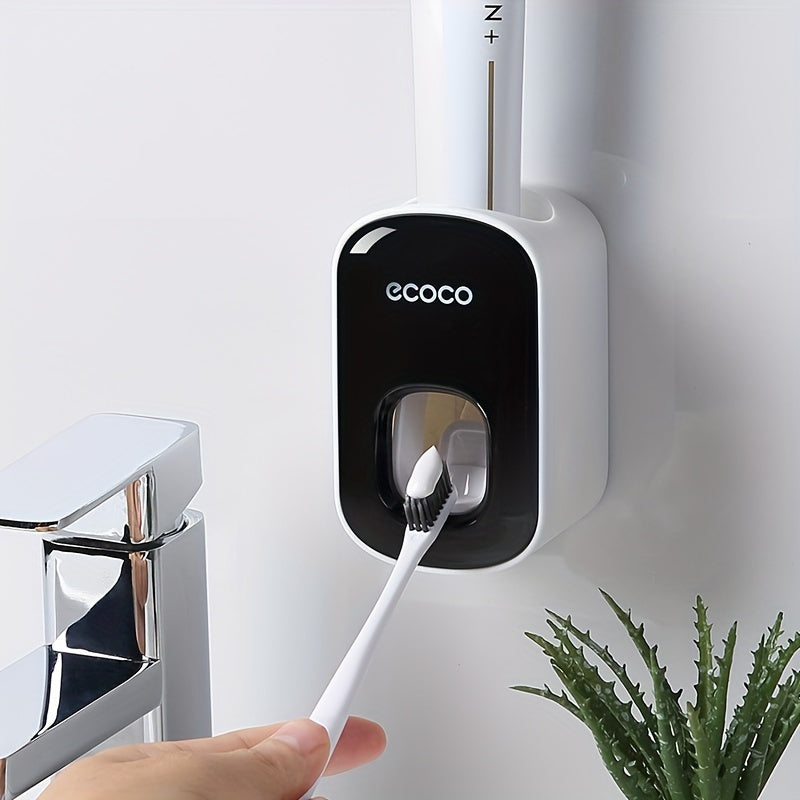 Luxury Automatic Toothpaste Dispenser - Wall-Mounted, No-Drill Installation, Portable Bathroom Accessory