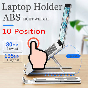 Adjustable Laptop Stand for Macbook Computer PC Ipad Tablet Table Support Notebook Stand Cooling Pad Accessories
