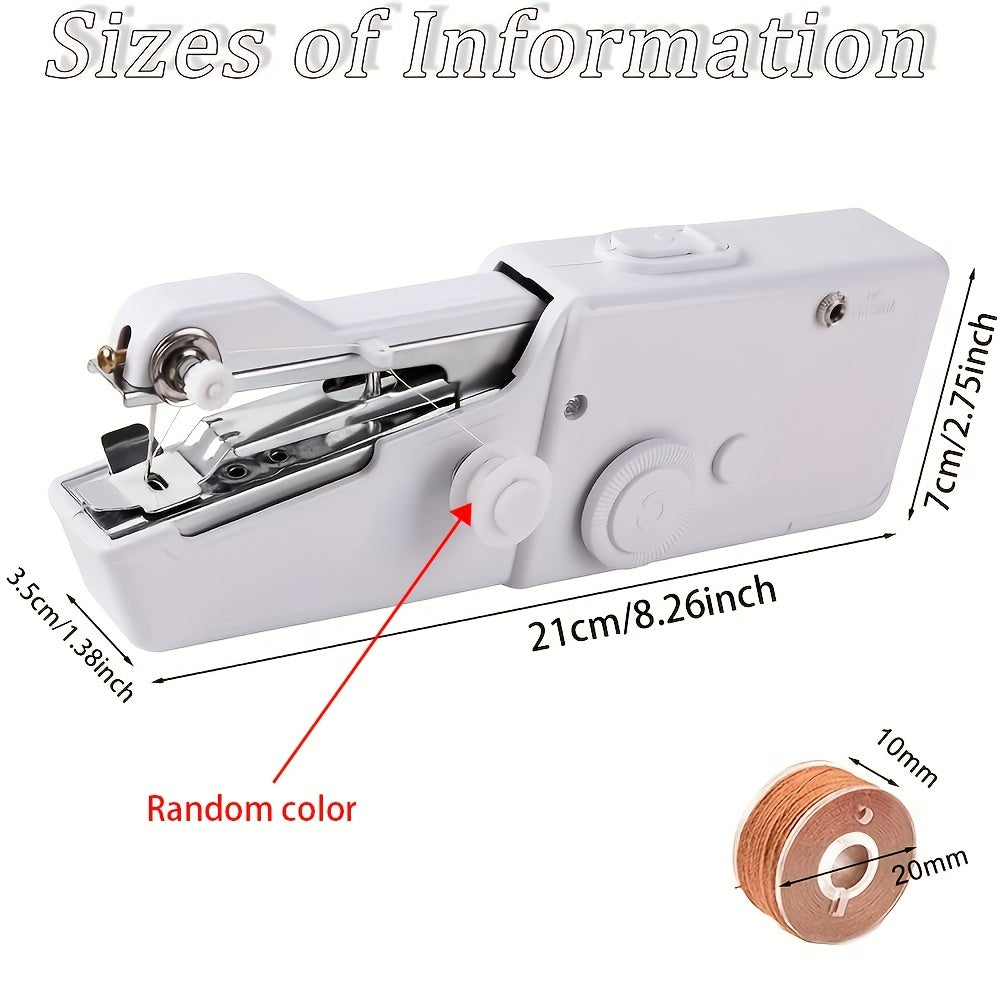 1pc Handheld Sewing Machine Mini Sewing Machines, Portable Sewing Machine Quick Handheld Stitch Tool For Fabric, Kids Cloth, Clothing (battery Not Included)
