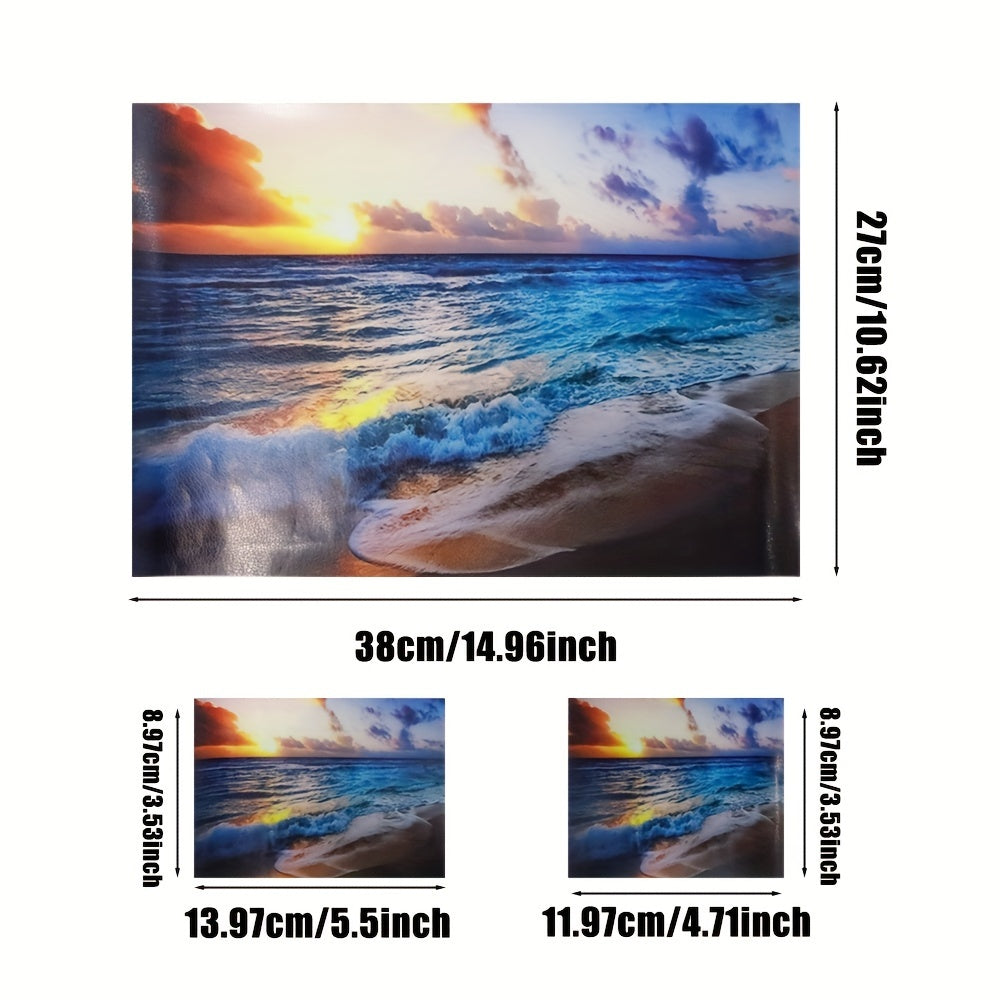 Sunset-Themed Reusable Laptop Stickers - Customizable Computer Decals for Personalized Protection &amp; Style