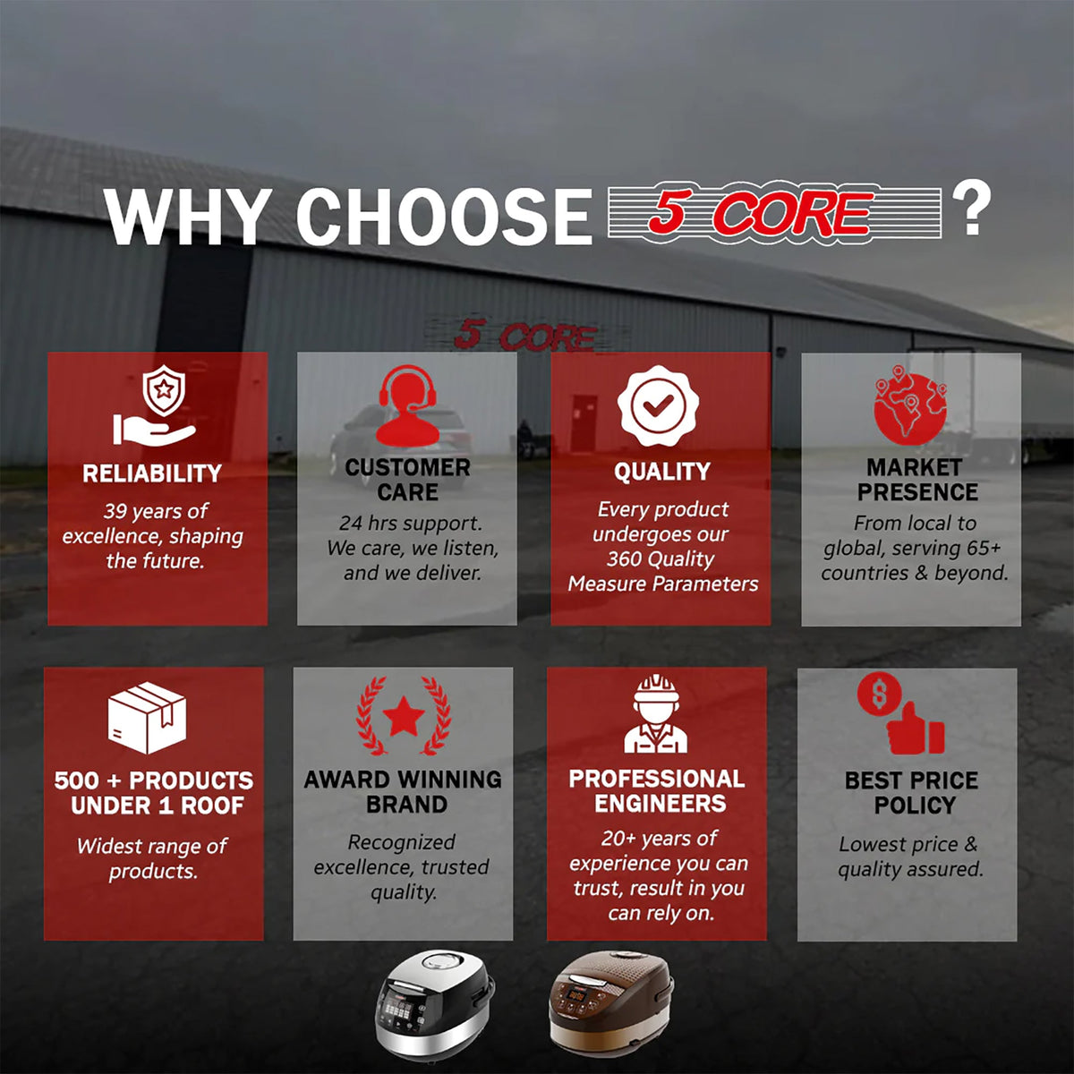 Electric 5 Core Asian Rice Cooker - Stereotech