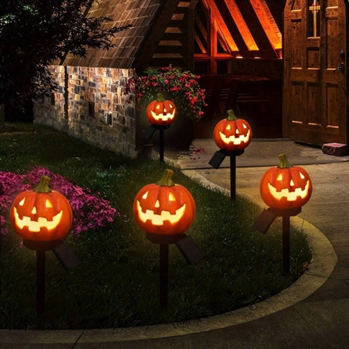 Solar Pumpkin Lights Halloween Decorations Pathway Lights Outdoor