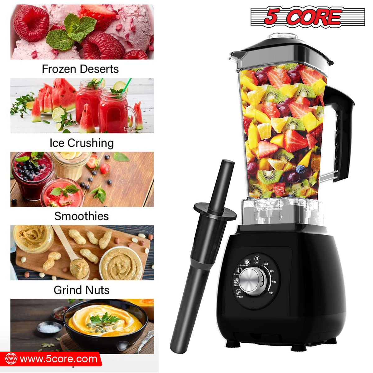 2000W 5Core Juicer Blender Machines - Stereotech