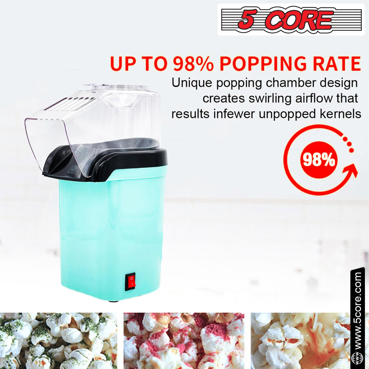 5Core Hot Air Popcorn Machine - Stereotech