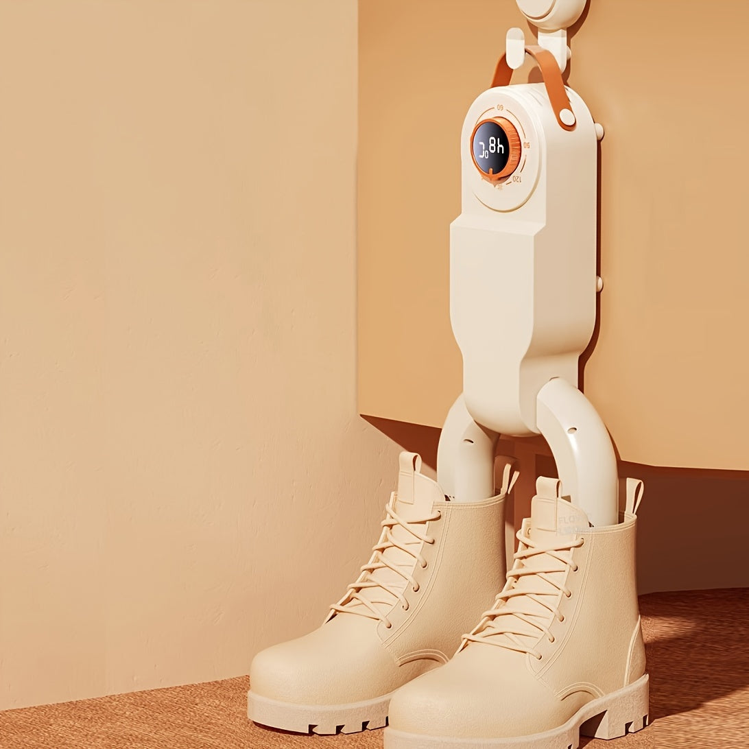 Portable 2-Hour Timer Boot &amp; Shoe Dryer/Warmer - Space-Saving, Odor Eliminator, Auto Shut-Off, Fits All Footwear (US Plug)