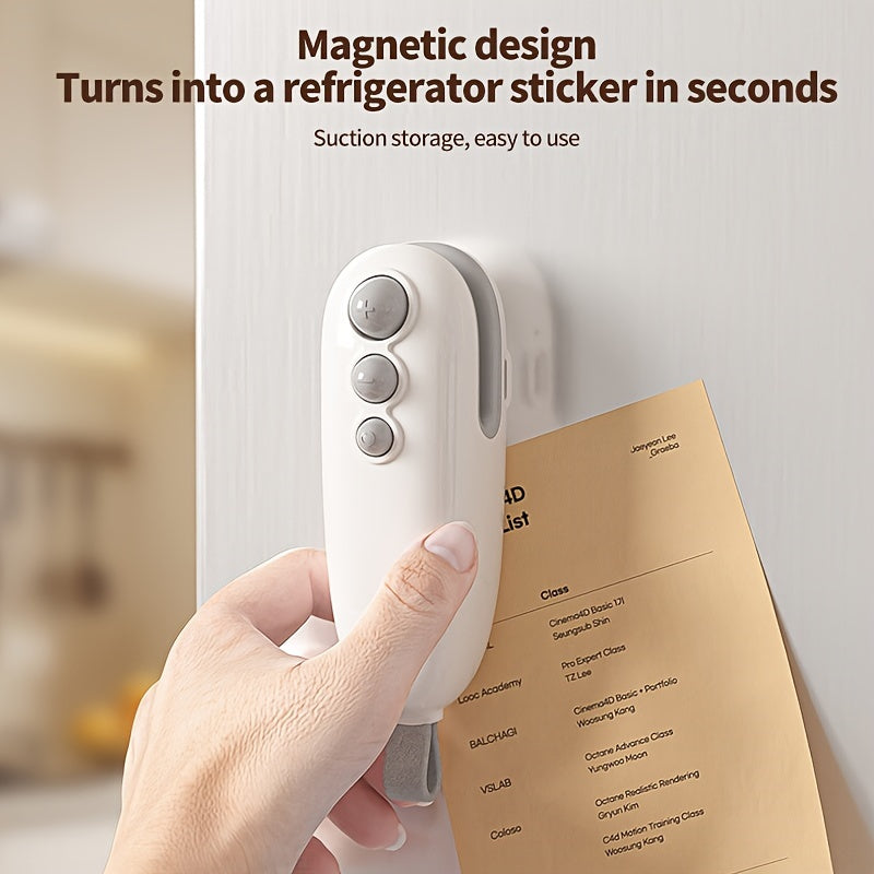 2024 Latest Upgraded Mini Snack Bag Sealer: USB Rechargeable 2-in-1 Bag Heat Sealer, Portable Heat Vacuum Sealer, Snack Moisture-proof Sealer, Food Storage Sealer